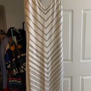 Dress white with silver studs